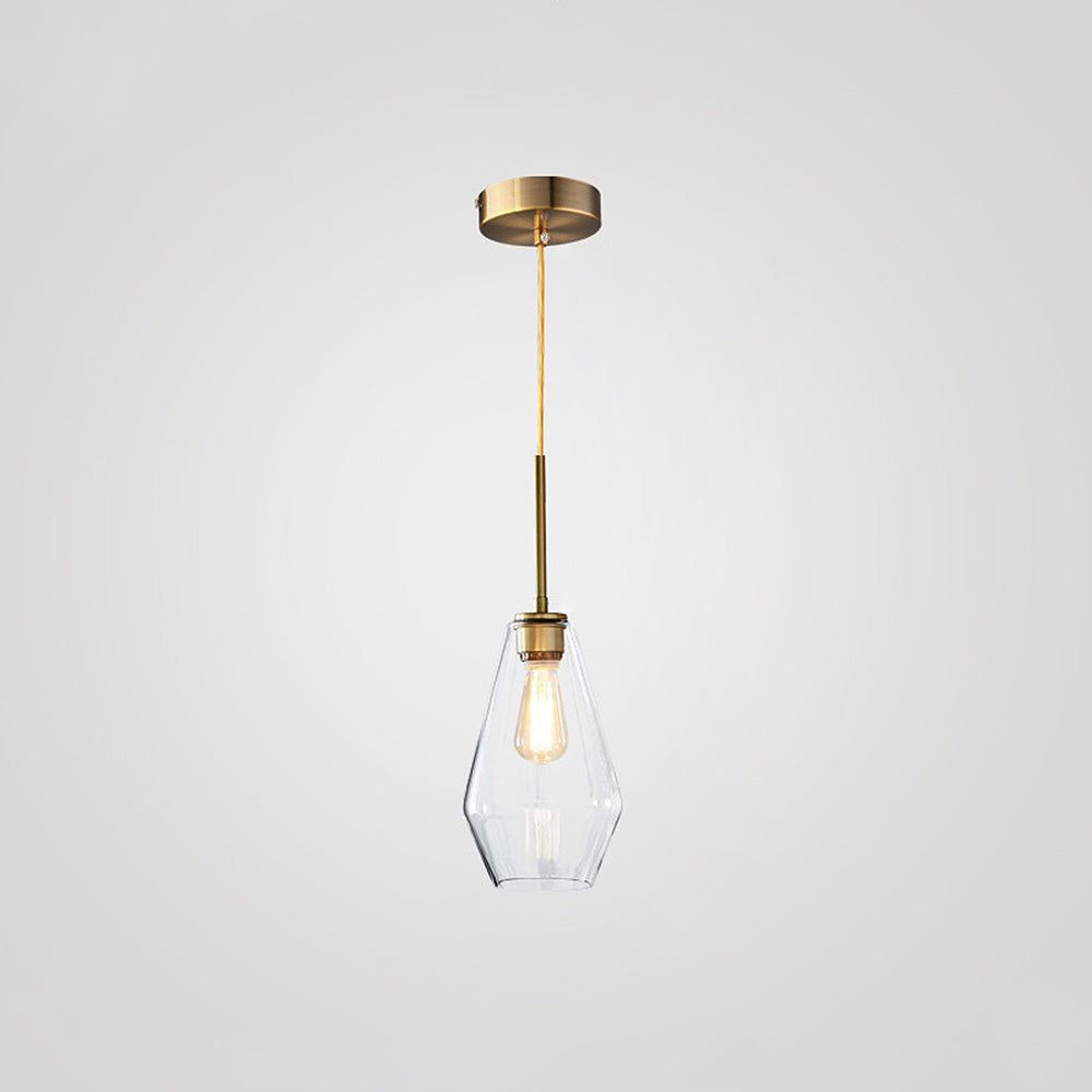 Glass Pendant Light with Industrial Vintage Style