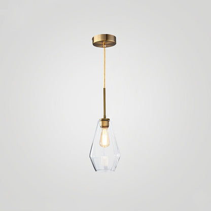 Glass Pendant Light with Industrial Vintage Style