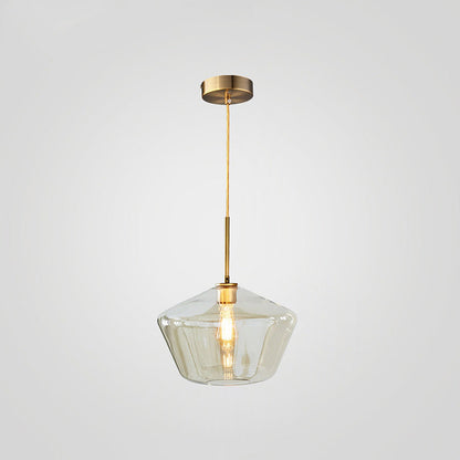 Glass Pendant Light with Industrial Vintage Style