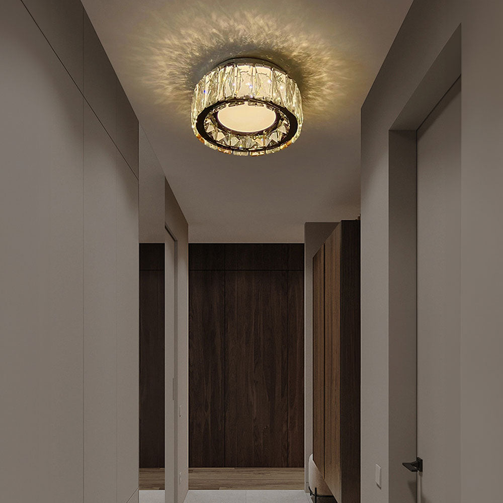 Elegant Crystal Flush Mount Ceiling Lights for Hallways - Luxury Lighting Fixtures to Enhance Your Home Décor