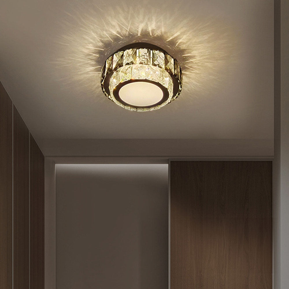 Elegant Crystal Flush Mount Ceiling Lights for Hallways - Luxury Lighting Fixtures to Enhance Your Home Décor