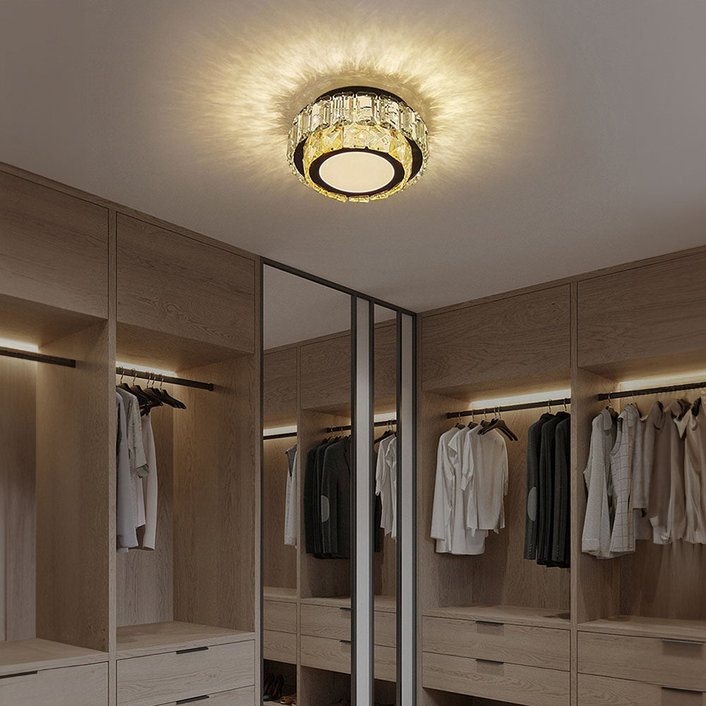 Elegant Crystal Flush Mount Ceiling Lights for Hallways - Luxury Lighting Fixtures to Enhance Your Home Décor