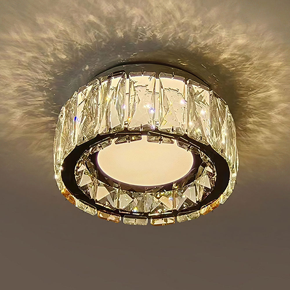 Elegant Crystal Flush Mount Ceiling Lights for Hallways - Luxury Lighting Fixtures to Enhance Your Home Décor