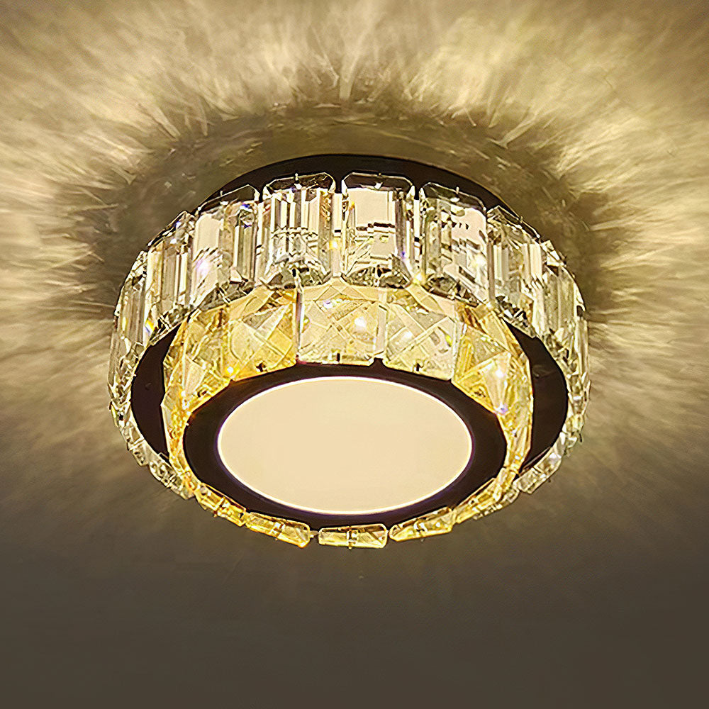 Elegant Crystal Flush Mount Ceiling Lights for Hallways - Luxury Lighting Fixtures to Enhance Your Home Décor