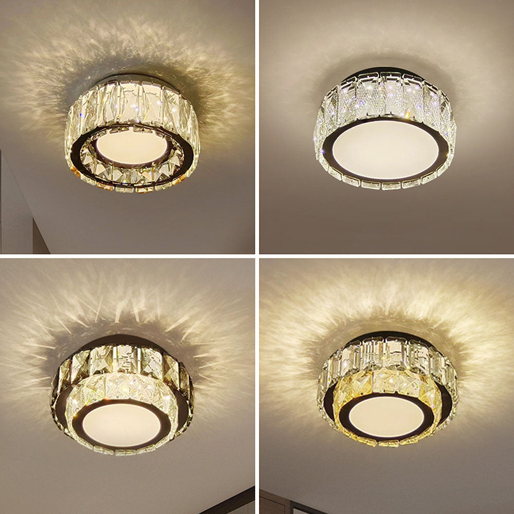 Elegant Crystal Flush Mount Ceiling Lights for Hallways - Luxury Lighting Fixtures to Enhance Your Home Décor