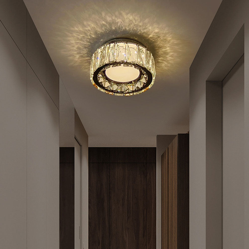 Elegant Crystal Flush Mount Ceiling Lights for Hallways - Luxury Lighting Fixtures to Enhance Your Home Décor