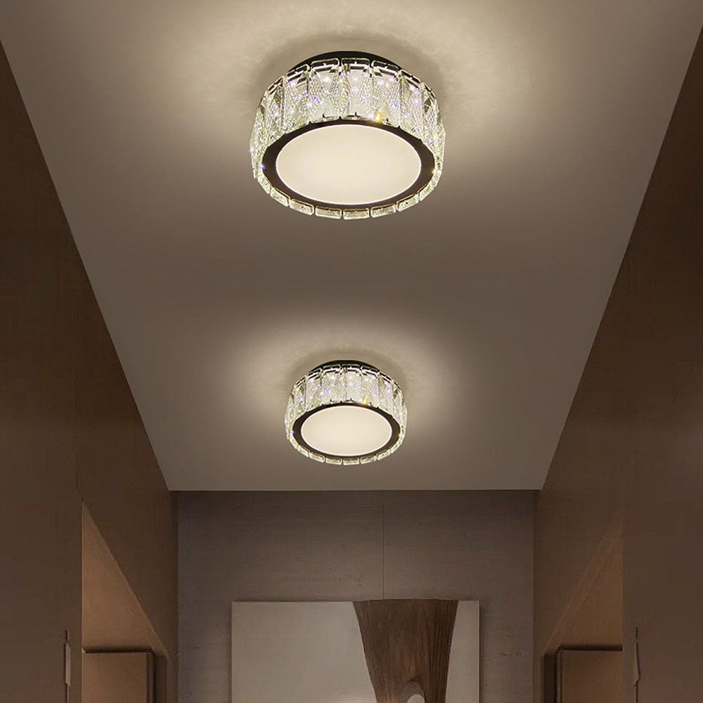 Elegant Crystal Flush Mount Ceiling Lights for Hallways - Luxury Lighting Fixtures to Enhance Your Home Décor