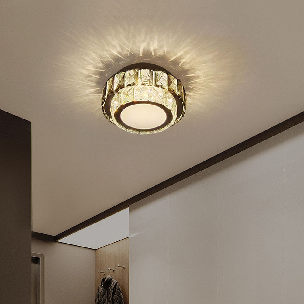 Elegant Crystal Flush Mount Ceiling Lights for Hallways - Luxury Lighting Fixtures to Enhance Your Home Décor