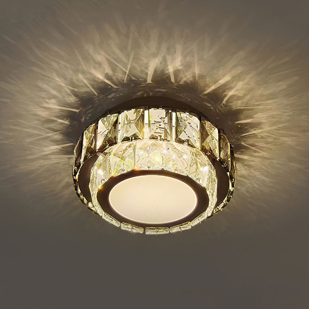 Elegant Crystal Flush Mount Ceiling Lights for Hallways - Luxury Lighting Fixtures to Enhance Your Home Décor