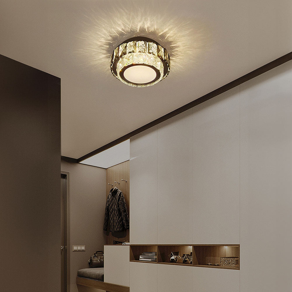 Elegant Crystal Flush Mount Ceiling Lights for Hallways - Luxury Lighting Fixtures to Enhance Your Home Décor