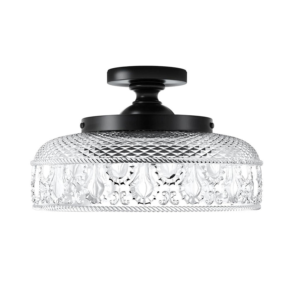 Nordic Crystal Semi-Flush Mount Ceiling Light for Entryway - Elegant Illumination Fixture with Modern Design