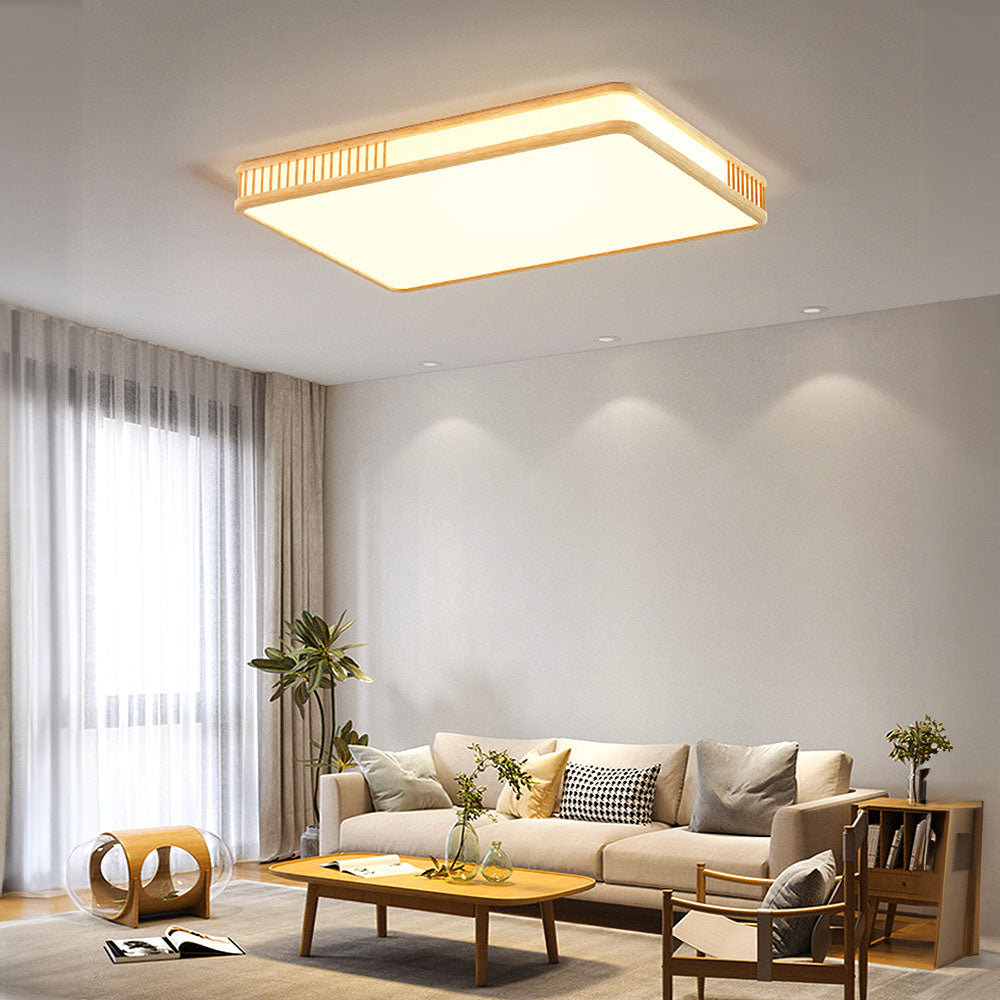 Contemporary Acrylic and Wooden Flush Mount Ceiling Lights for Modern Home Décor and Stylish Illumination Solutions