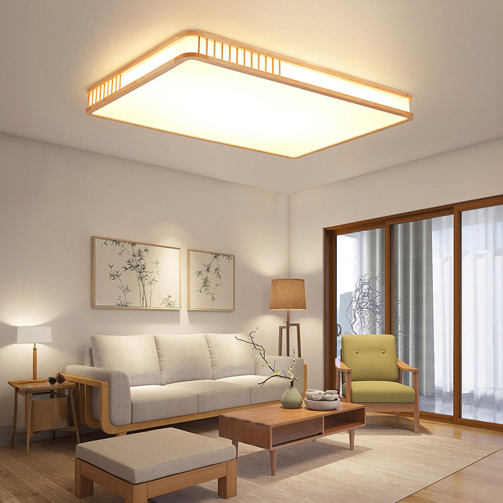 Contemporary Acrylic and Wooden Flush Mount Ceiling Lights for Modern Home Décor and Stylish Illumination Solutions