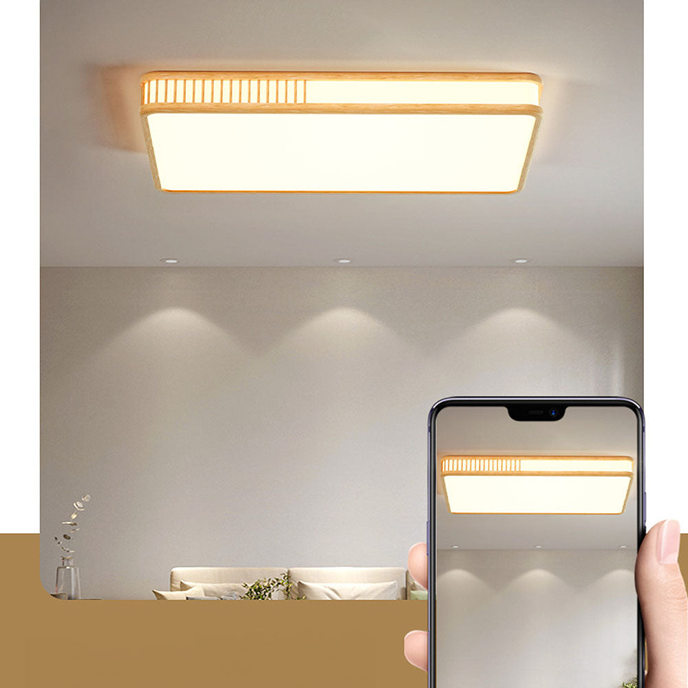 Contemporary Acrylic and Wooden Flush Mount Ceiling Lights for Modern Home Décor and Stylish Illumination Solutions