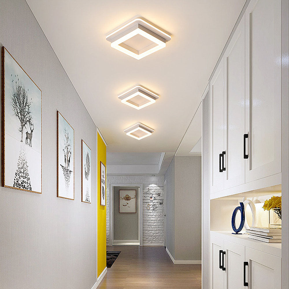 Sleek Modern Acrylic Ceiling Light Fixture for Hallway Illumination and Stylish Home Décor