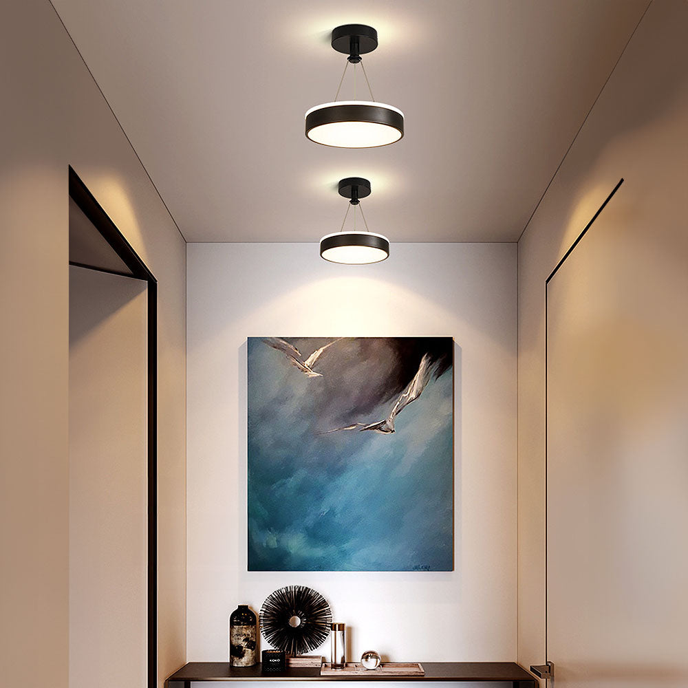 Sleek Modern Metal LED Pendant Ceiling Lights for Stylish Hallway Illumination and Contemporary Home Décor