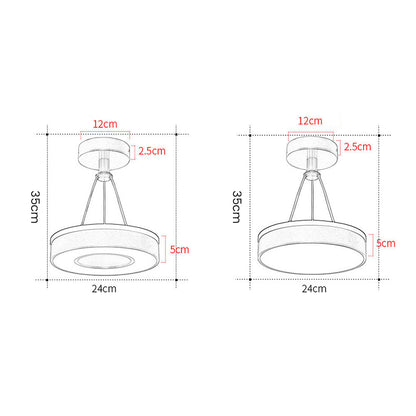 Luminaires suspendus en métal moderne et élégant avec LED