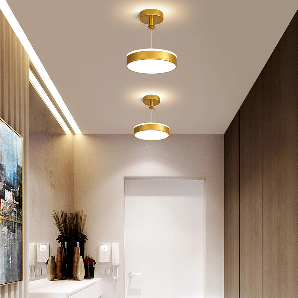 Sleek Modern Metal LED Pendant Ceiling Lights for Stylish Hallway Illumination and Contemporary Home Décor