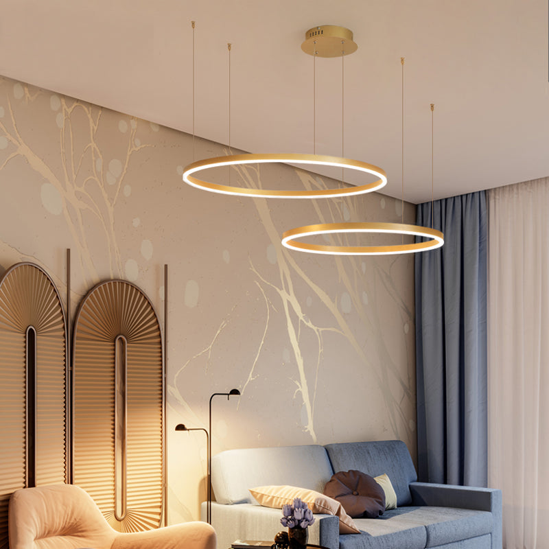 Pendant Light Ring | Modern Dimmable Ceiling Fixture Black