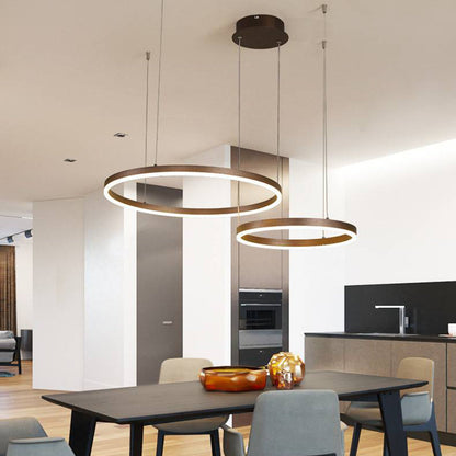 Pendant Light Ring | Modern Dimmable Ceiling Fixture Black