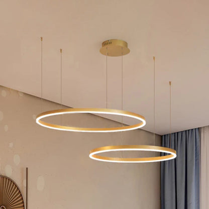 Pendant Light Ring | Modern Dimmable Ceiling Fixture Black
