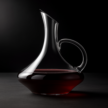 Decantadores Diseño de Asa de Cristal Jarra de Vidrio Elegante Vino Tinto