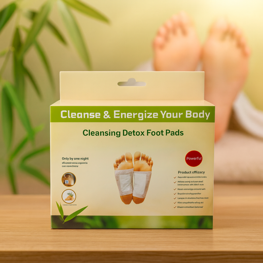 Detox Foot Pads Natural Bamboo Vinegar Adhesive Patches Overnight