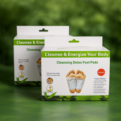 Detox Foot Pads Natural Bamboo Vinegar Adhesive Patches Overnight
