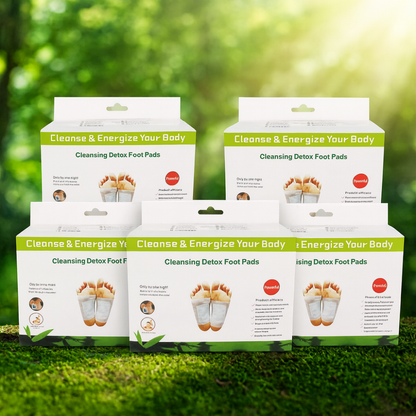 Detox Foot Pads Natural Bamboo Vinegar Adhesive Patches Overnight