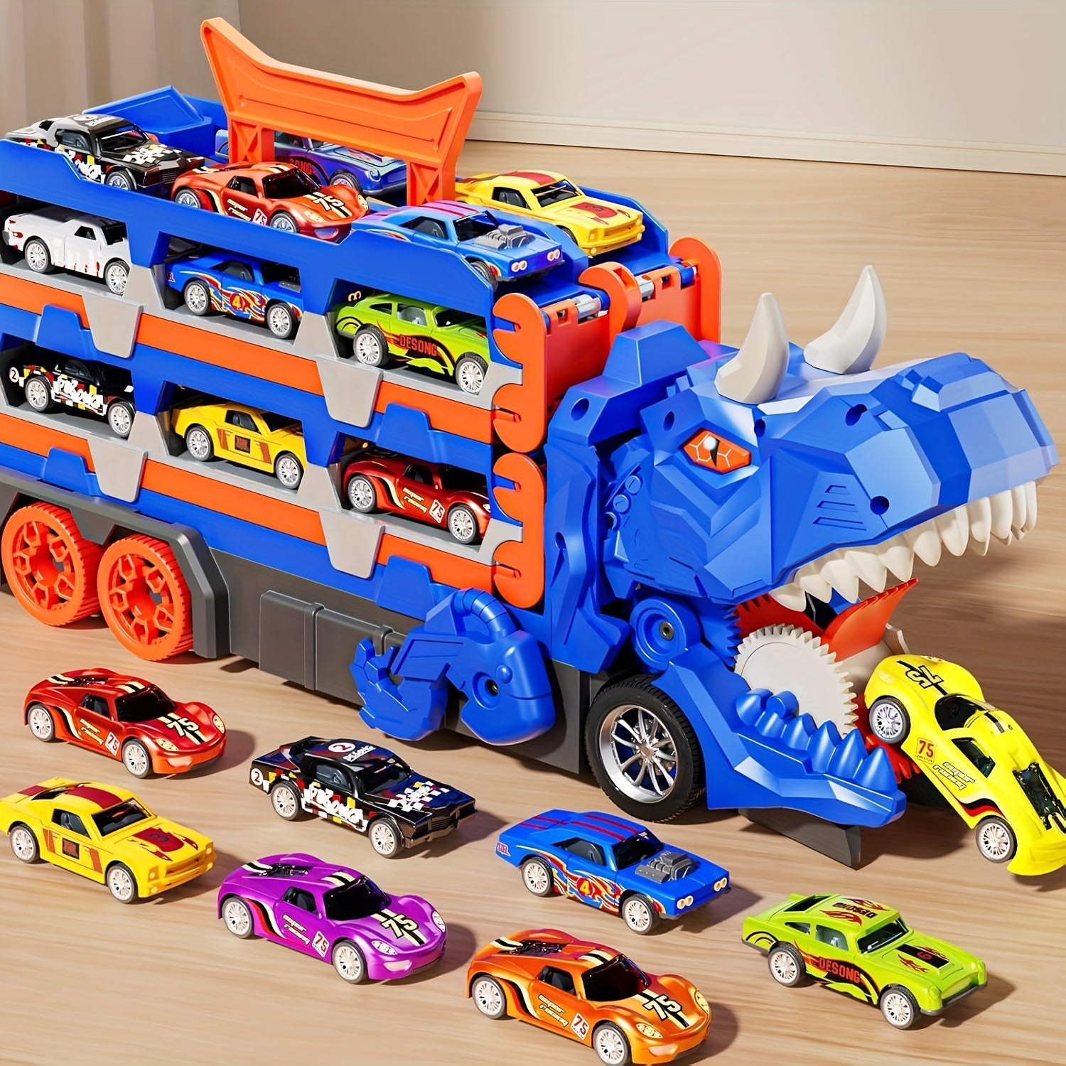 Dinosaur Car Carrier Truck Toy Cars