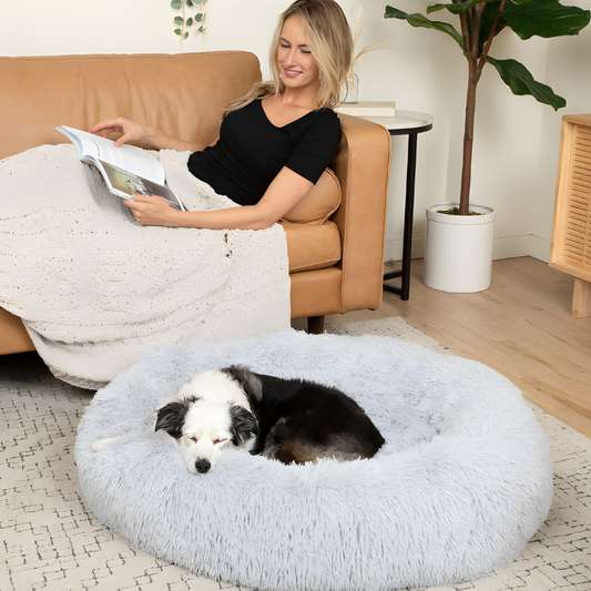 Dog Calming Bed Soft Plush Anxiety Relief Pet Cushion