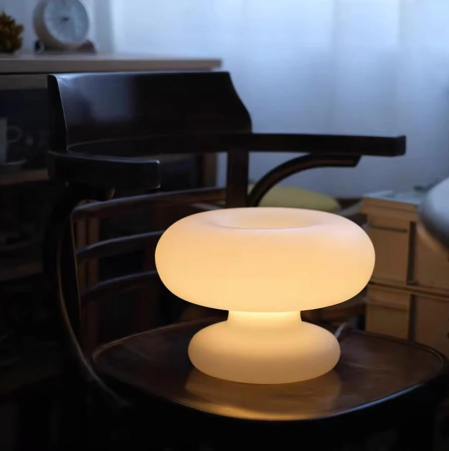 Table Lamp with Frosted Glass Soft Glow