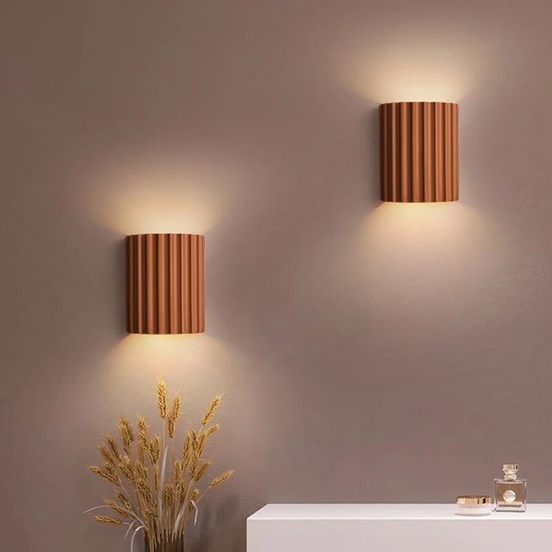 Lámpara de pared de resina moderna para uso interior
