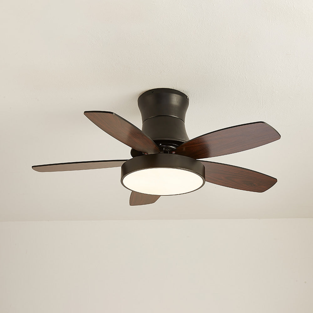 Acrylic Minimalist LED Ceiling Fan with Light for Stylish Bedroom Comfort and Modern Home Décor