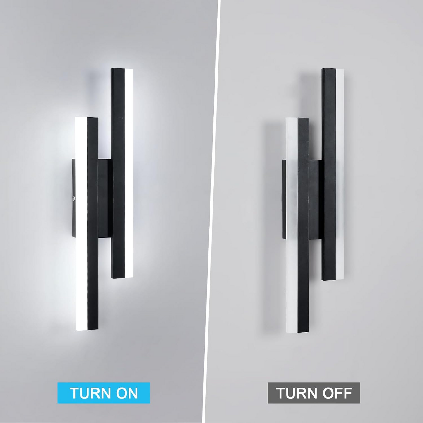 Aplique de pared LED de metal acrílico, accesorio de iluminación