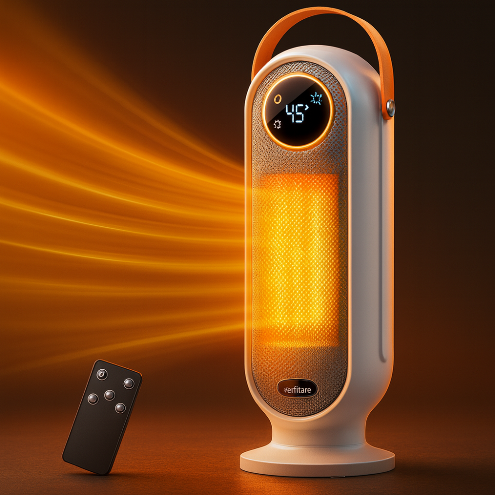 Chauffage électrique d'appoint 1500W portable intérieur avec télécommande
