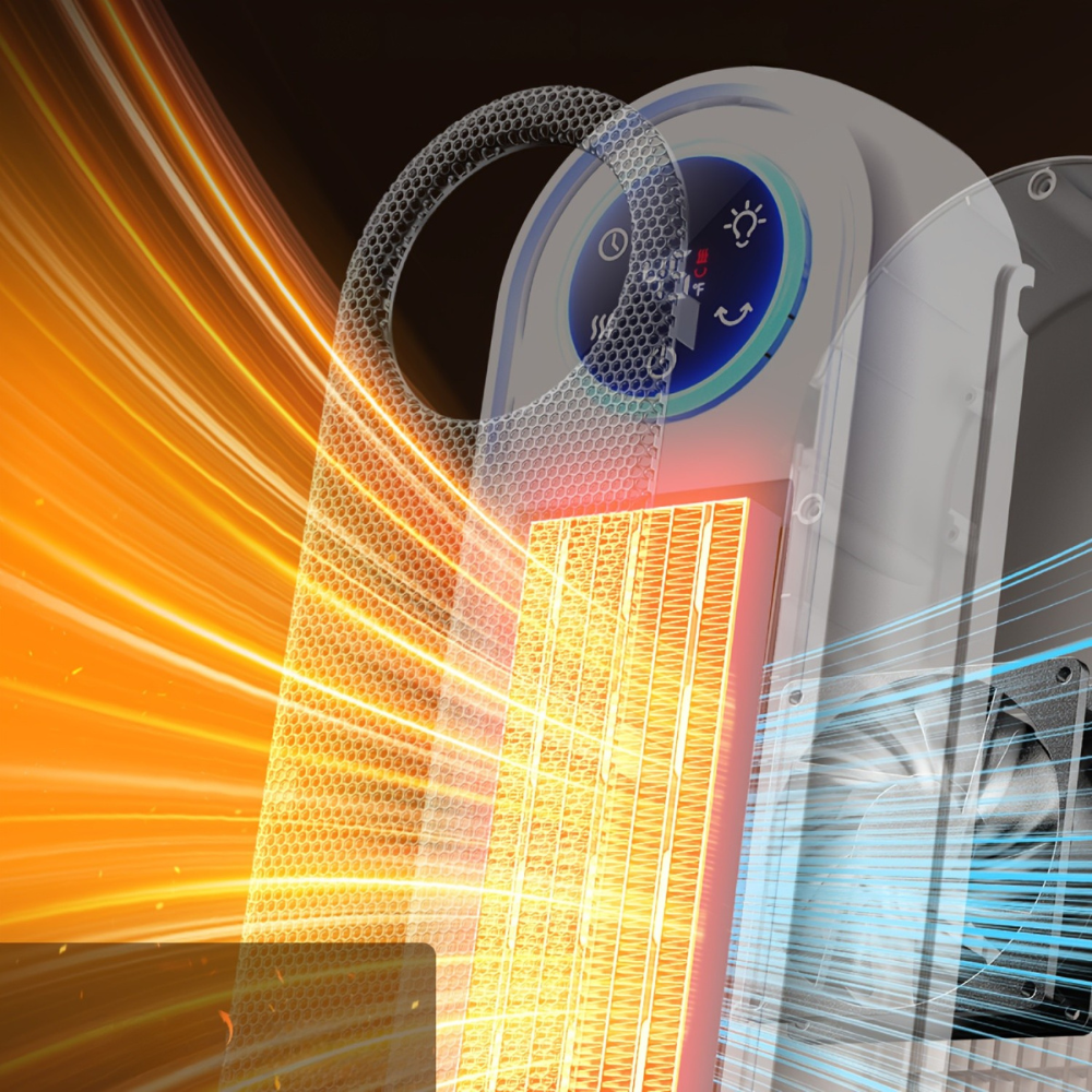 Chauffage électrique d'appoint 1500W portable intérieur avec télécommande