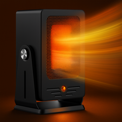 Electric Space Heater Ceramic Portable 900W Adjustable Thermostat