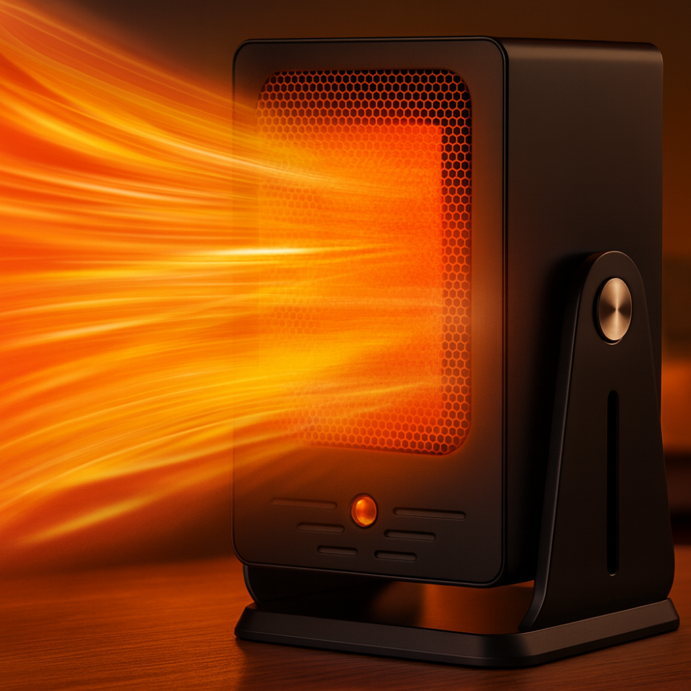 Electric Space Heater Ceramic Portable 900W Adjustable Thermostat