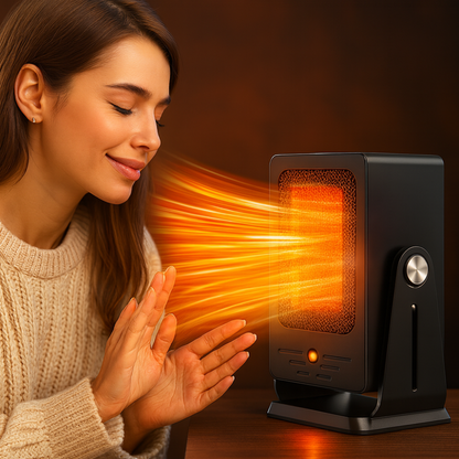 Electric Space Heater Ceramic Portable 900W Adjustable Thermostat