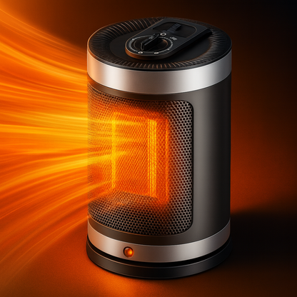 Electric Space Heater Ceramic Portable 900W Adjustable Thermostat