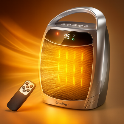 Elektryczny przenośny grzejnik ceramiczny do użytku wewnętrznego z pilotem 1500W