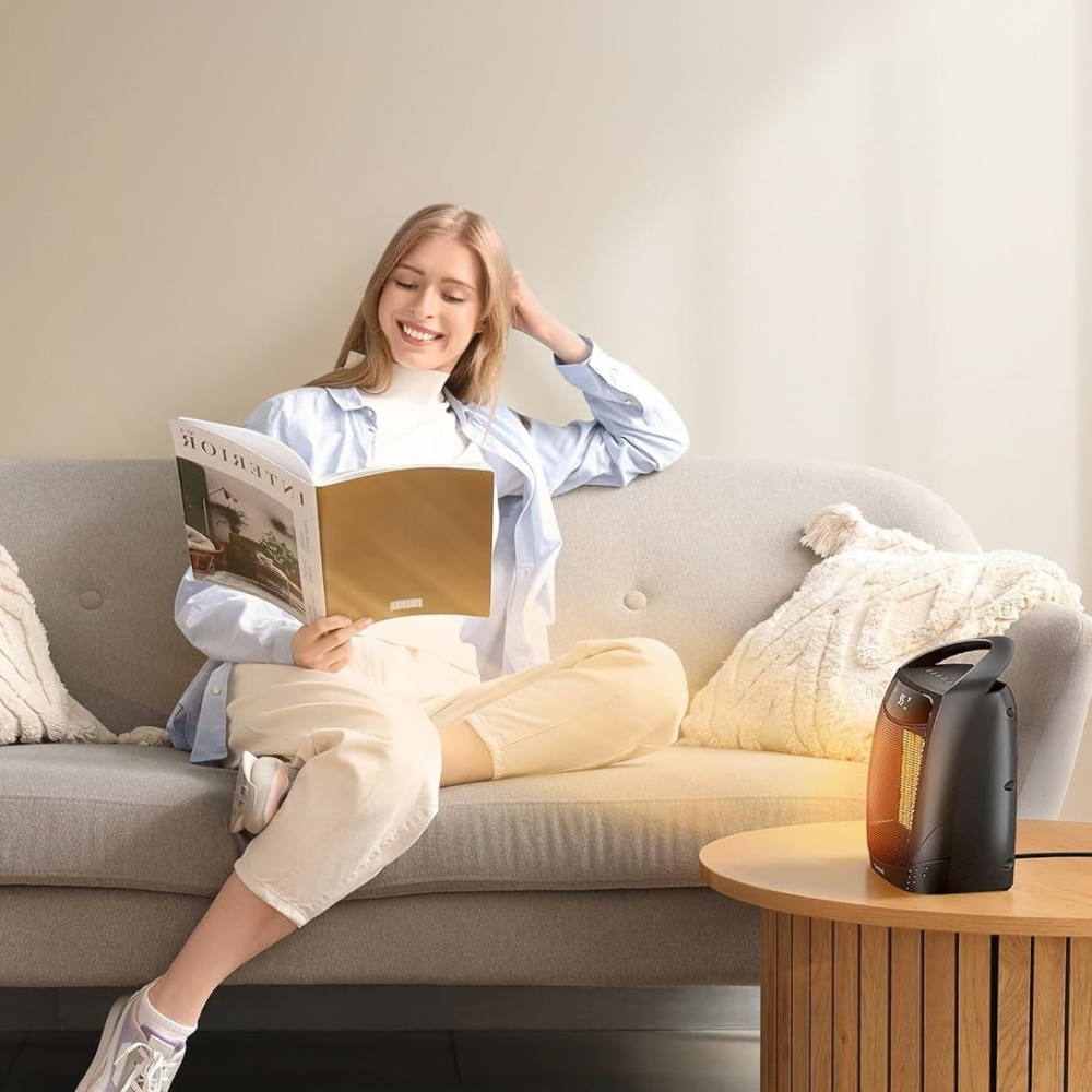 Elektryczny przenośny grzejnik ceramiczny do użytku wewnętrznego z pilotem 1500W