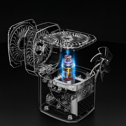 Electric Space Heater Portable Mini Desktop Fan Cooler ABS Square 400W