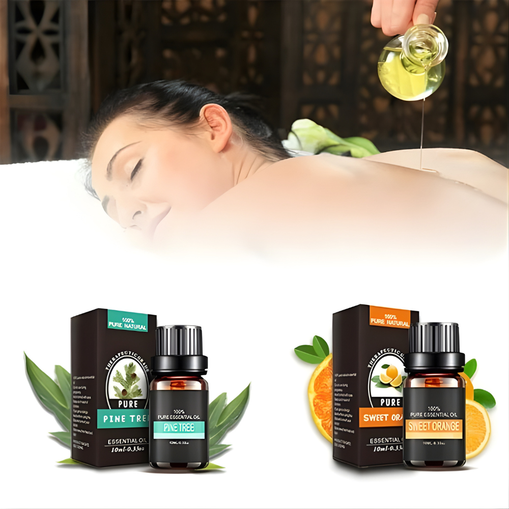 Ensemble d'huiles essentielles pure plante aromathérapie diffuseur massage 10ml