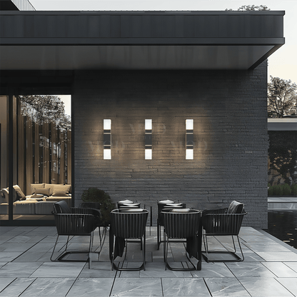 Applique murale extérieure moderne en aluminium noir