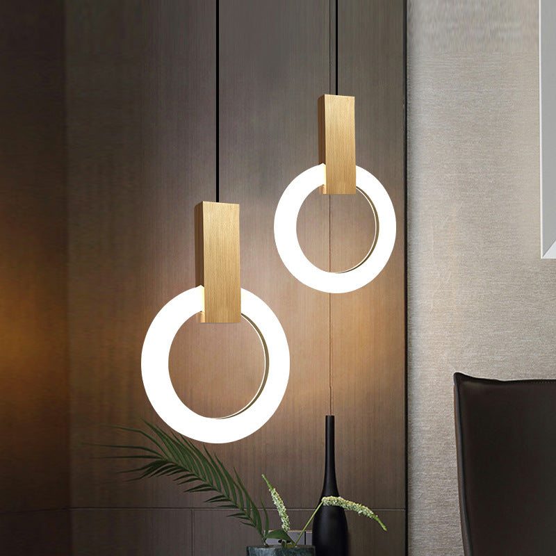 Lampada a sospensione moderna LED anello lampada da soffitto