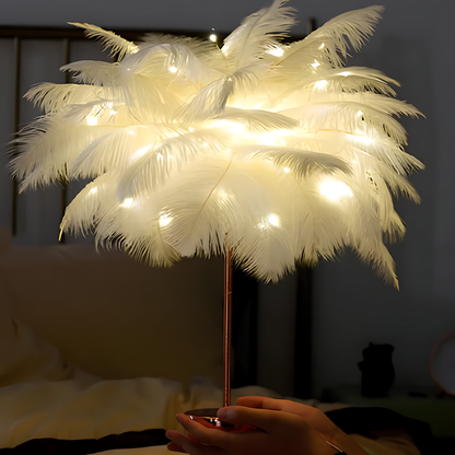 Feather Table Lamp Modern LED Decorative Ambient Light