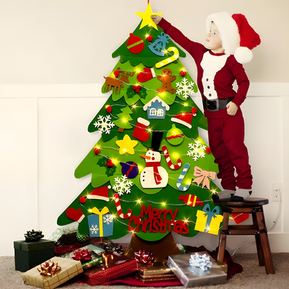 Felt Christmas Tree Toddlers Lights Ornaments