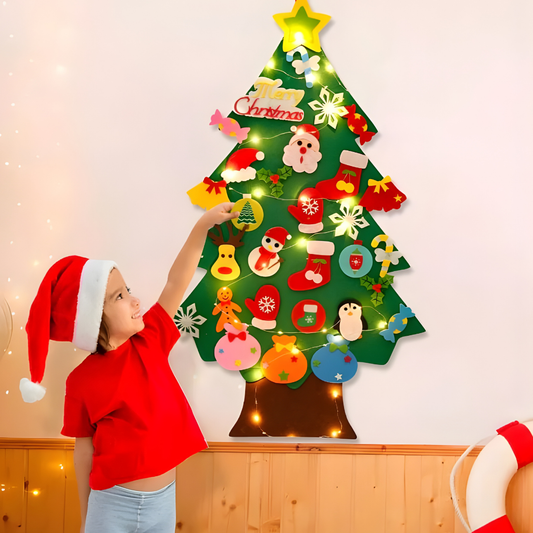 Filz Weihnachtsbaum Wanddekoration DIY Hänge-Set